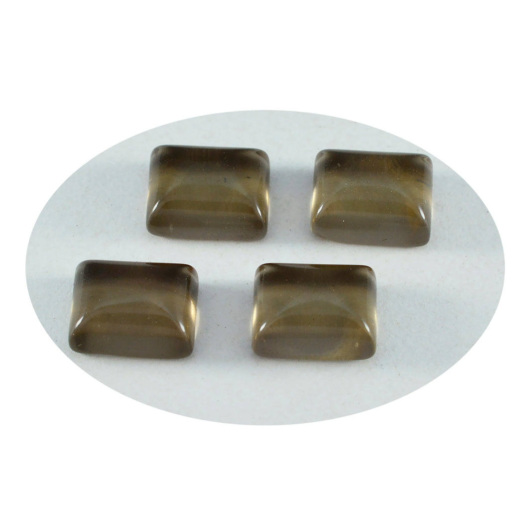 Smoky Quartz 1PC Large 8x12 MM Emerald Cabochon Brown Pure semi Precious Loose Gems