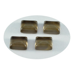 Smoky Quartz 1PC Large 9x11 MM Emerald Cabochon Brown Superior semi Precious Gems