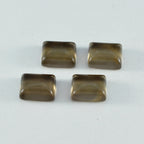 Smoky Quartz 1PC Large 9x11 MM Emerald Cabochon Brown Superior semi Precious Gems