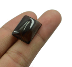 Smoky Quartz 1PC Large 10x12 MM Emerald Cabochon Brown Fiery semi Precious Loose Gemstone