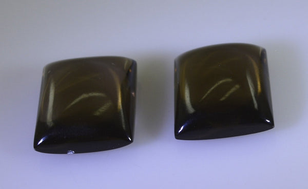 Smoky Quartz 10PC Tiny 4x6 MM Emerald Cabochon Brown Luster semi Precious Precious Gemstone