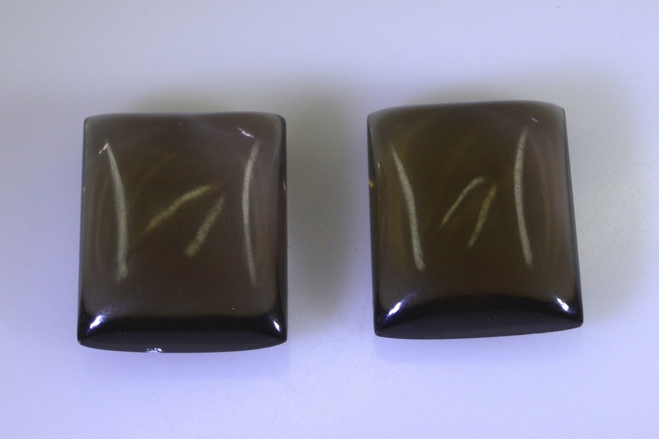 Smoky Quartz 1PC Medium 8x10 MM Emerald Cabochon Brown Genuine semi Precious Precious Gemstone Sekundär produktbild