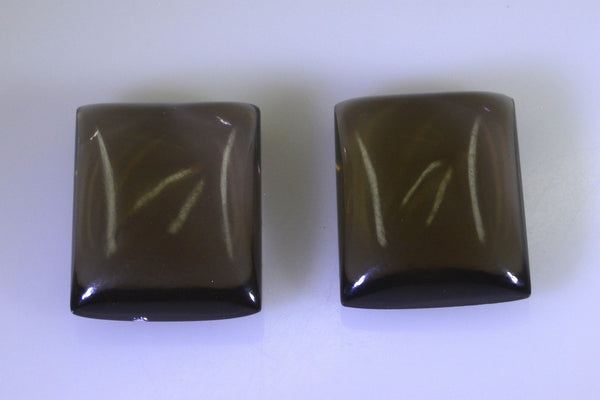 Smoky Quartz 1PC Medium 8x10 MM Emerald Cabochon Brown Genuine semi Precious Precious Gemstone