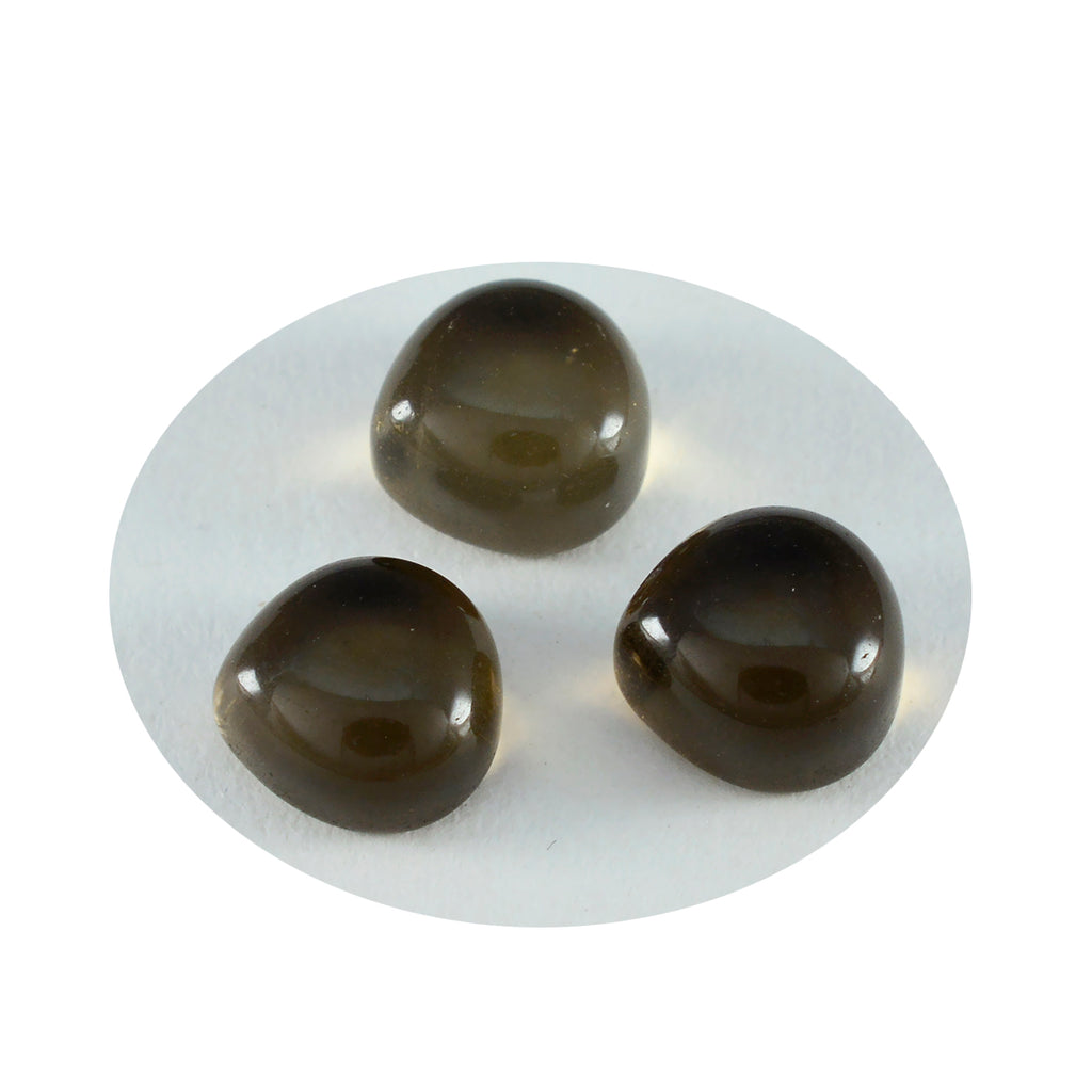 Smoky Quartz 1PC Large 10x10 MM Heart Cabochon Brown Pure semi Precious Loose Gems