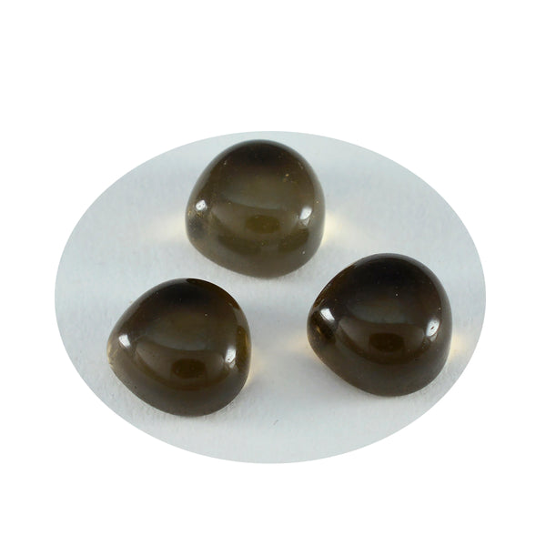 Smoky Quartz 1PC Large 10x10 MM Heart Cabochon Brown Pure semi Precious Loose Gems