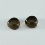 Smoky Quartz 1PC Large 11x11 MM Heart Cabochon Brown Fiery semi Precious Loose Gemstone