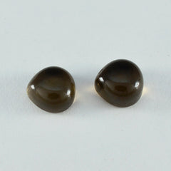Smoky Quartz 1PC Large 11x11 MM Heart Cabochon Brown Fiery semi Precious Loose Gemstone