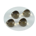 Smoky Quartz 1PC Tiny 6x6 MM Heart Cabochon Brown High Quality semi Precious Loose Gemstones