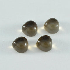 Smoky Quartz 1PC Tiny 6x6 MM Heart Cabochon Brown High Quality semi Precious Loose Gemstones