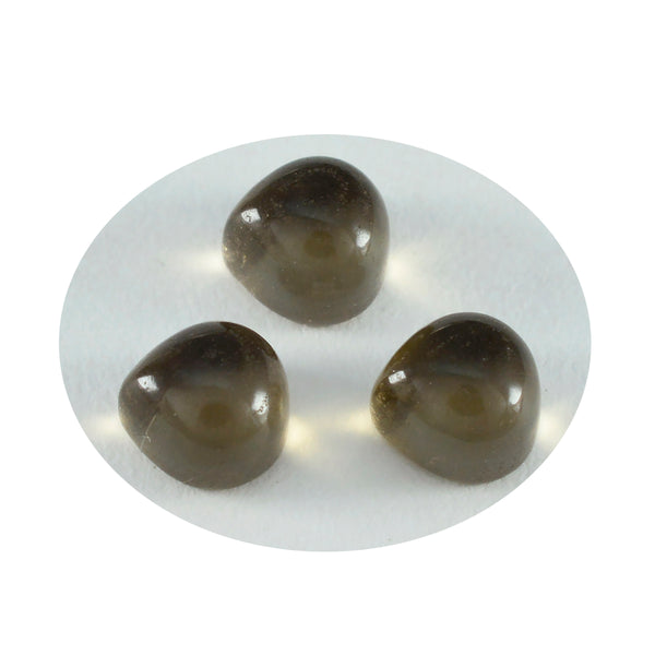 Smoky Quartz 1PC Small 7x7 MM Heart Cabochon Brown Natural semi Precious Semi Precious Gemstone