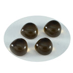 Smoky Quartz 1PC Small 8x8 MM Heart Cabochon Brown Genuine semi Precious Precious Gemstone