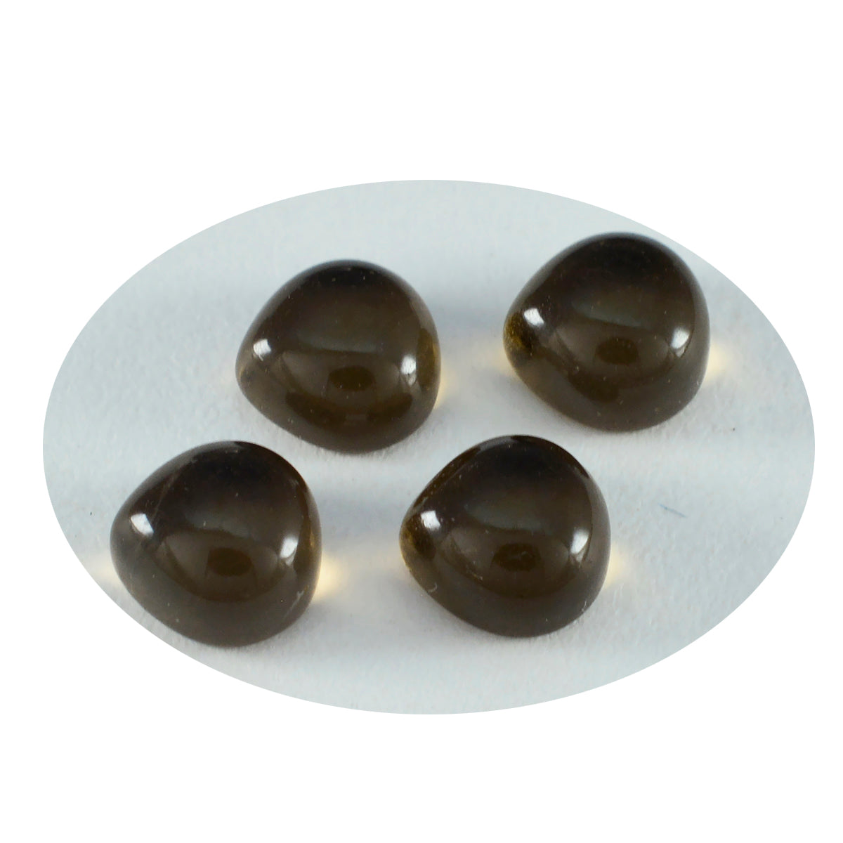Smoky Quartz 1PC Small 8x8 MM Heart Cabochon Brown Genuine semi Precious Precious Gemstone