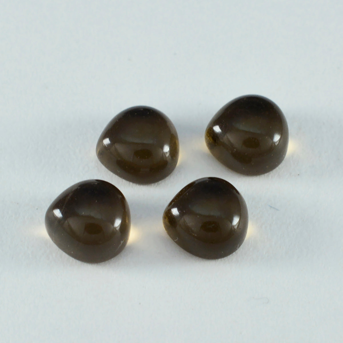 Smoky Quartz 1PC Small 8x8 MM Heart Cabochon Brown Genuine semi Precious Precious Gemstone