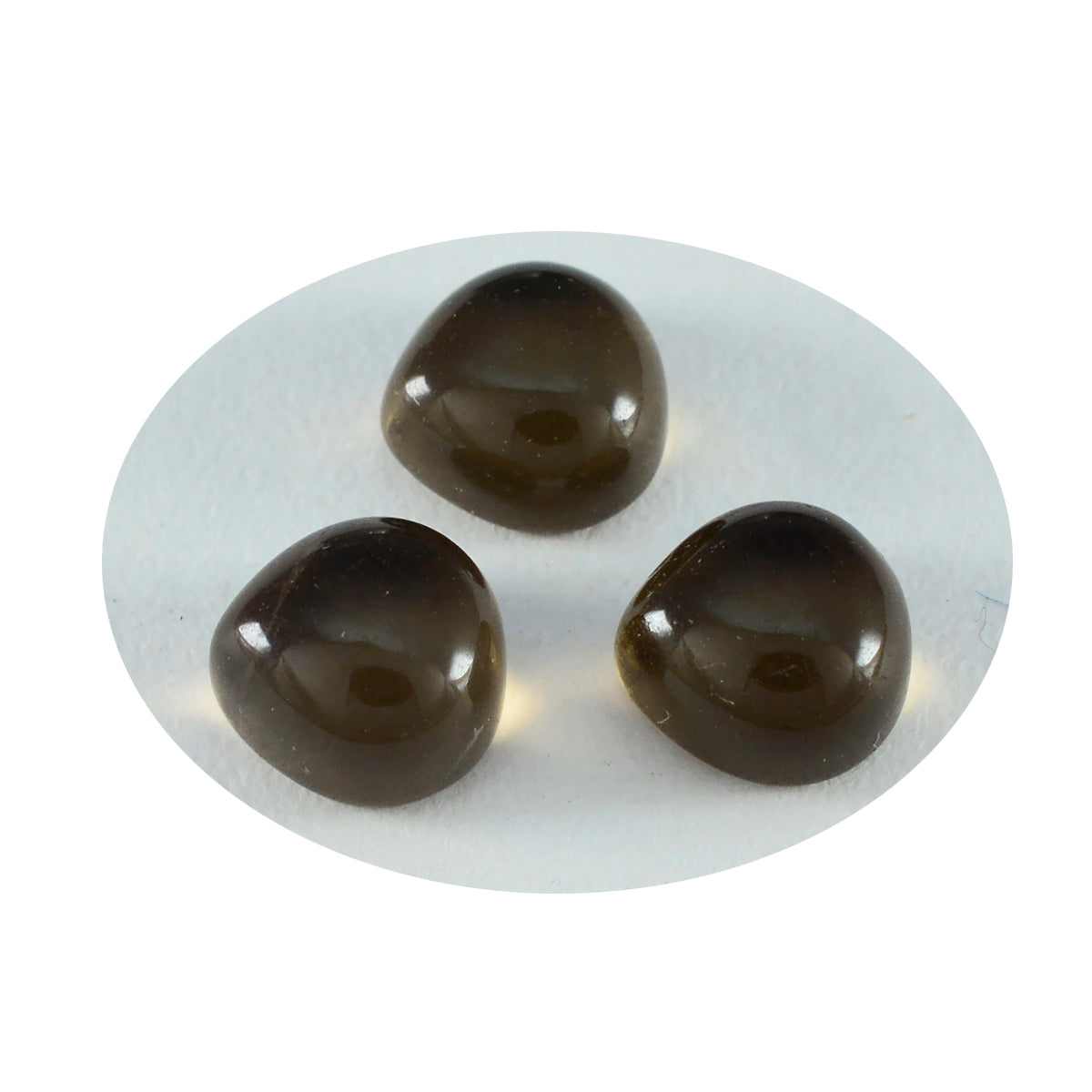 Smoky Quartz 1PC Medium 9x9 MM Heart Cabochon Brown Superior semi Precious Gems