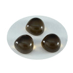 Smoky Quartz 1PC Medium 9x9 MM Heart Cabochon Brown Superior semi Precious Gems