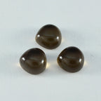 Smoky Quartz 1PC Medium 9x9 MM Heart Cabochon Brown Superior semi Precious Gems