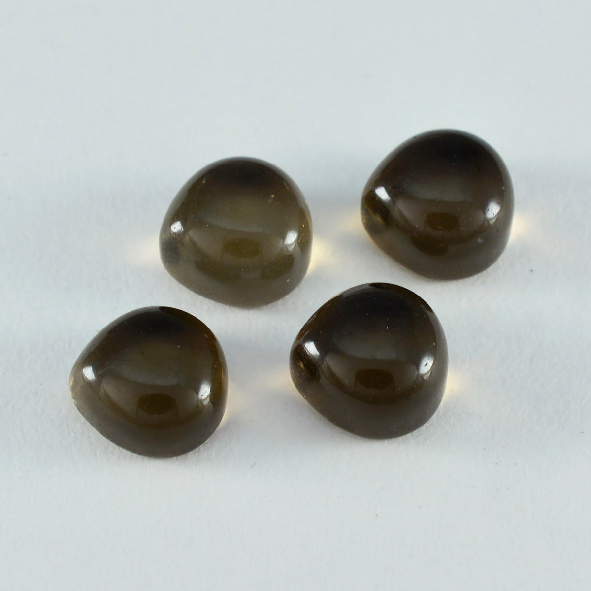 Smoky Quartz 1PC Large 11x11 MM Heart Cabochon Brown Fiery semi Precious Loose Gemstone Huvudsaklig produktbild