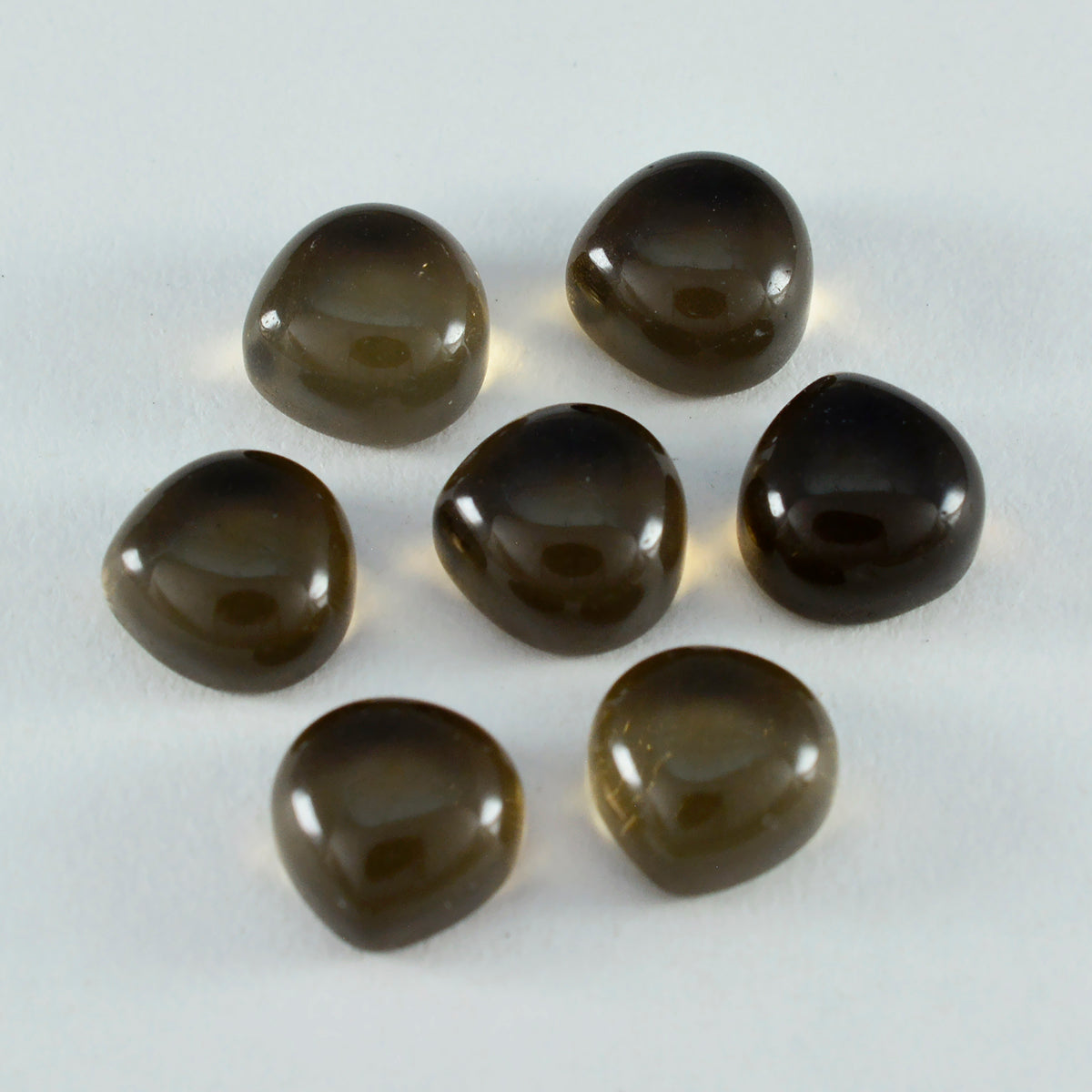 Smoky Quartz 1PC Tiny 6x6 MM Heart Cabochon Brown High Quality semi Precious Loose Gemstones