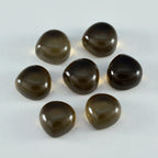 Smoky Quartz 1PC Tiny 6x6 MM Heart Cabochon Brown High Quality semi Precious Loose Gemstones