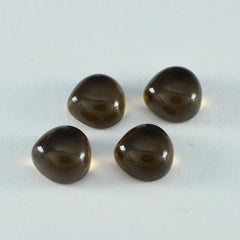 Smoky Quartz 1PC Small 7x7 MM Heart Cabochon Brown Natural semi Precious Semi Precious Gemstone