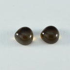 Smoky Quartz 1PC Small 8x8 MM Heart Cabochon Brown Genuine semi Precious Precious Gemstone
