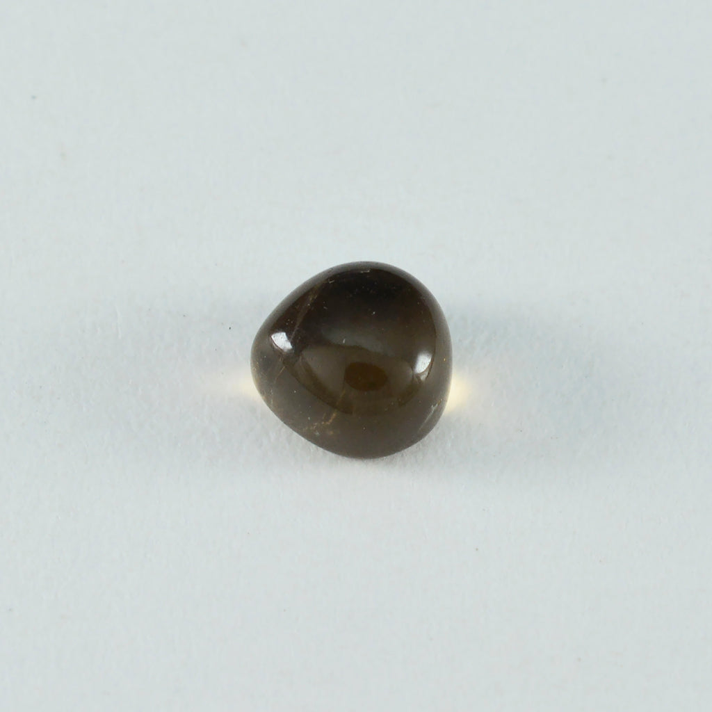 Smoky Quartz 1PC Medium 9x9 MM Heart Cabochon Brown Superior semi Precious Gems
