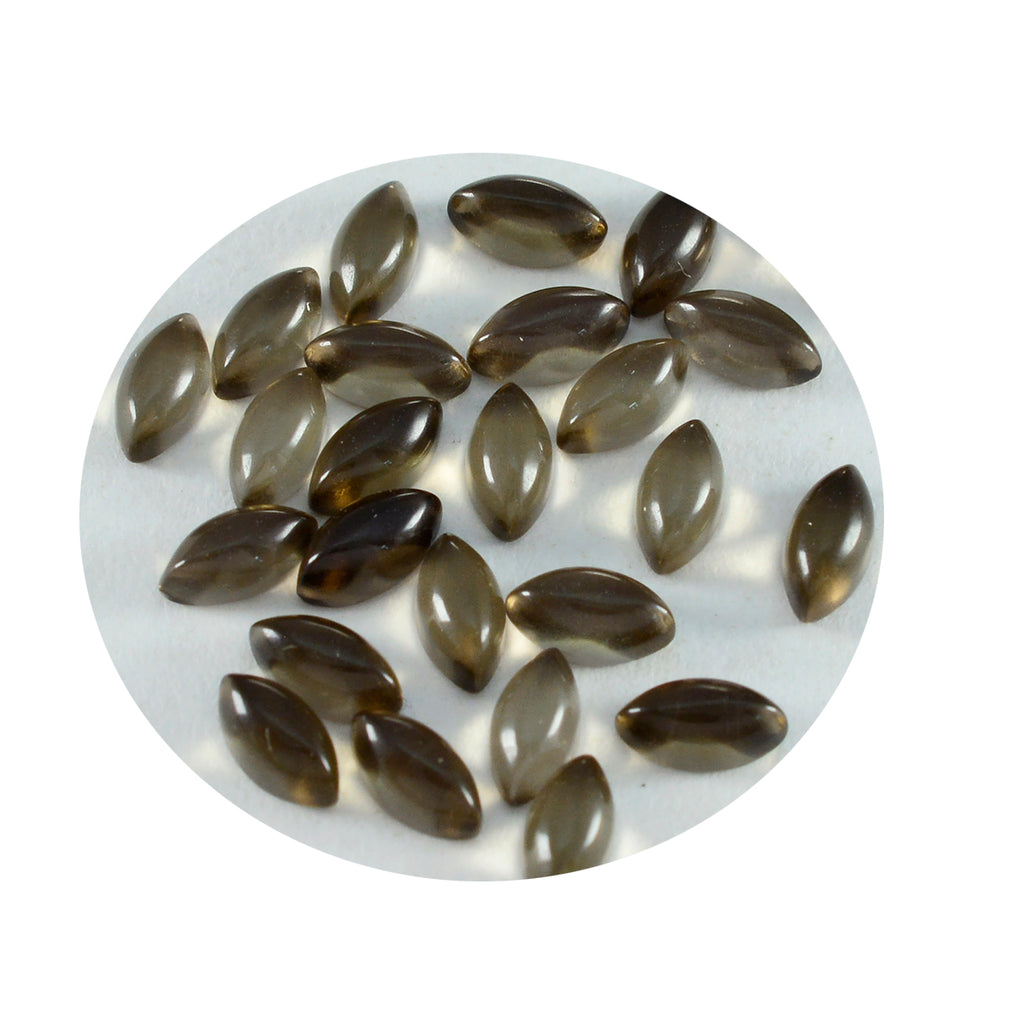 Smoky Quartz 10PC Tiny 3x6 MM Marquise  Cabochon Brown Pure semi Precious Loose Gems