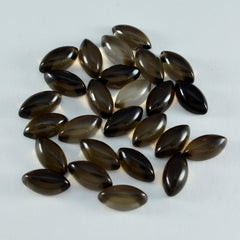 Smoky Quartz 1PC Small 6x12 MM Marquise  Cabochon Brown Sparkling semi Precious Semi Precious Gemstone