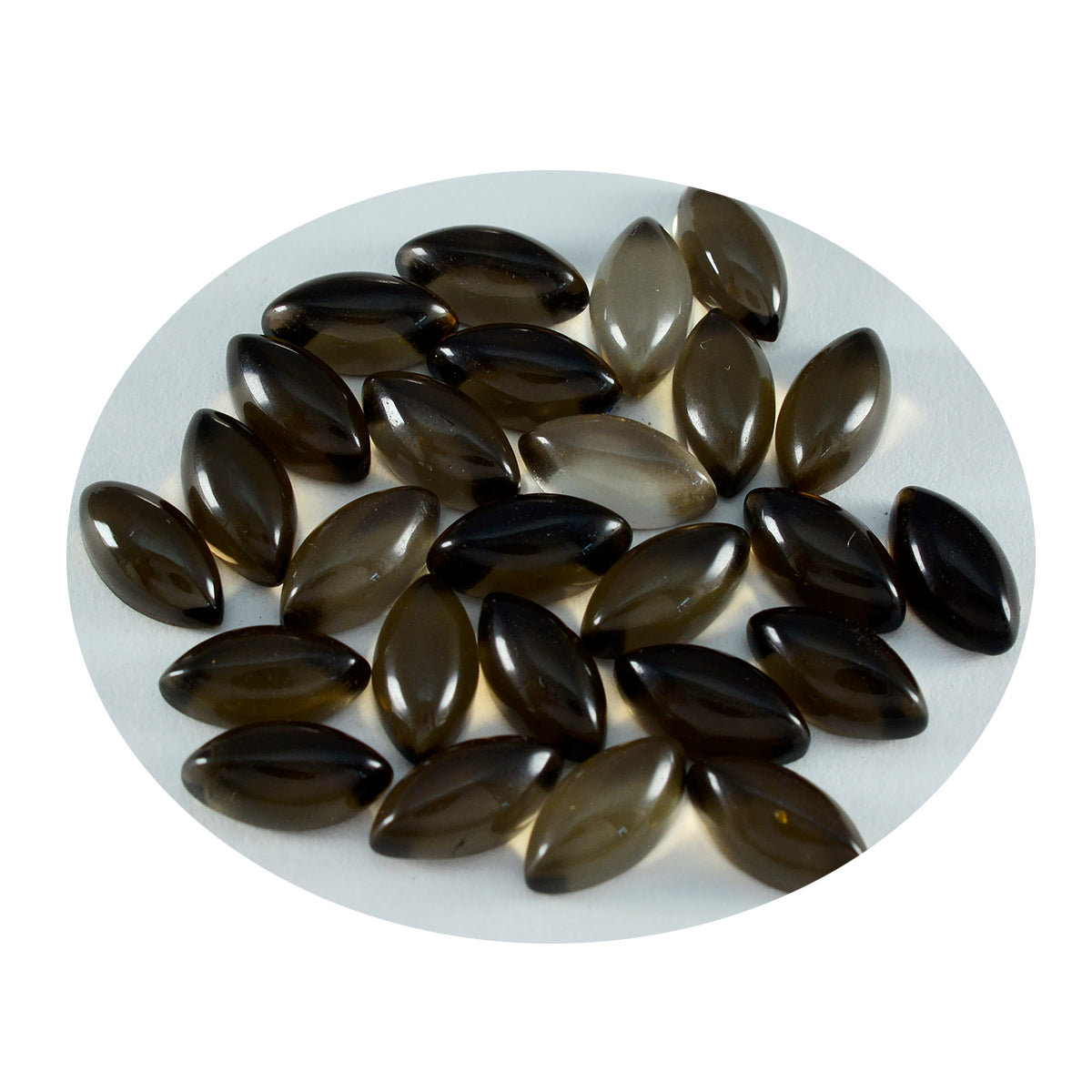 Smoky Quartz 1PC Medium 7x14 MM Marquise  Cabochon Brown Polished semi Precious Precious Gemstone Sekundär produktbild