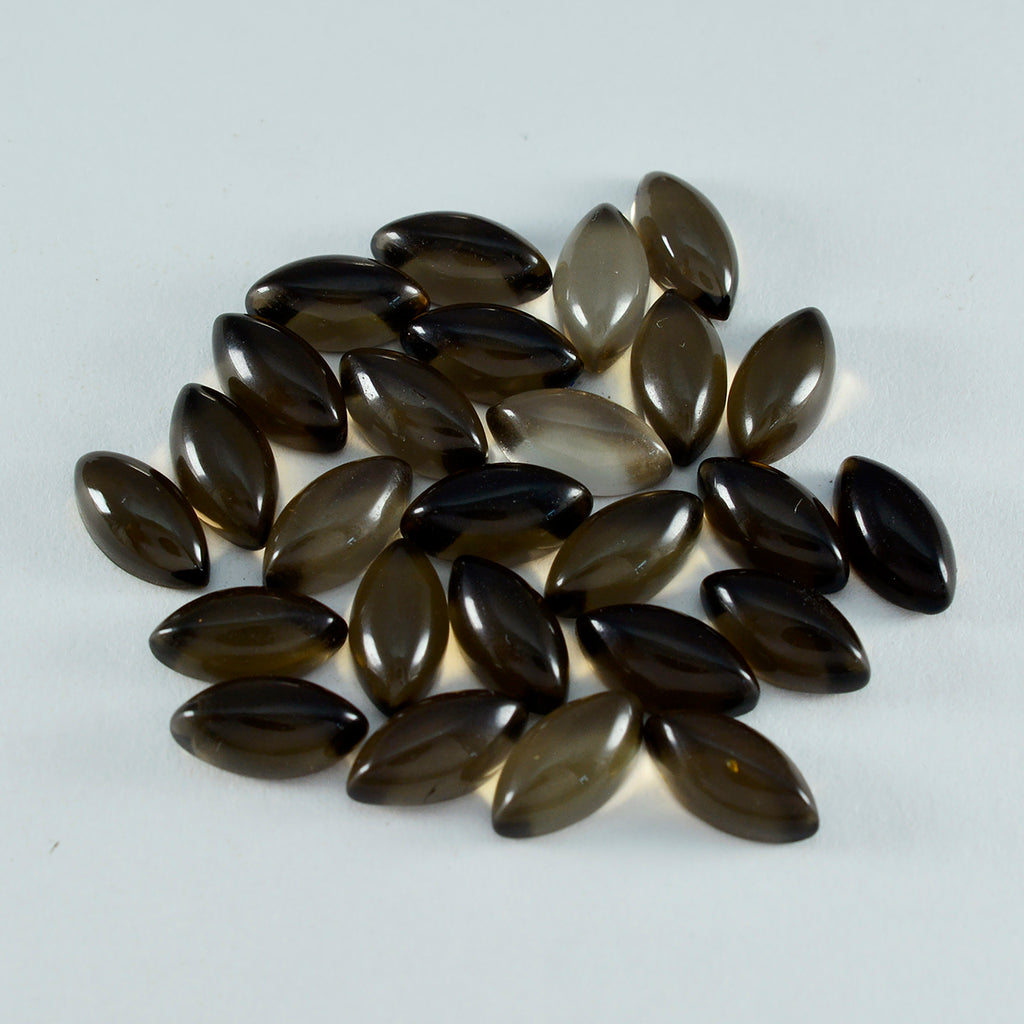 Smoky Quartz 1PC Medium 7x14 MM Marquise  Cabochon Brown Polished semi Precious Precious Gemstone