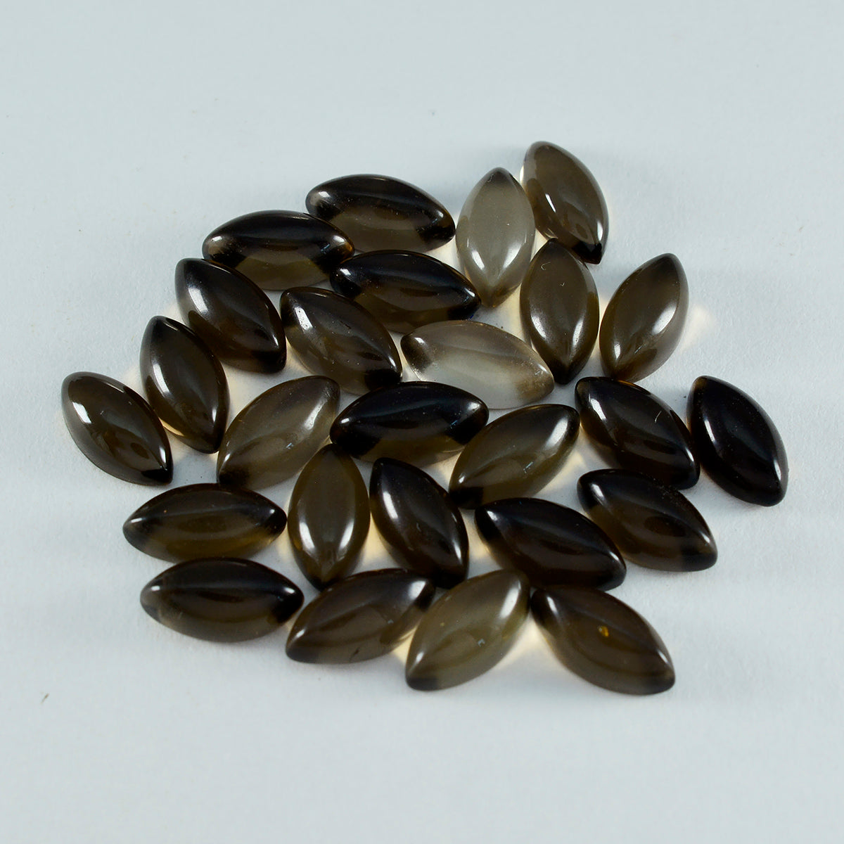 Smoky Quartz 1PC Medium 7x14 MM Marquise  Cabochon Brown Polished semi Precious Precious Gemstone