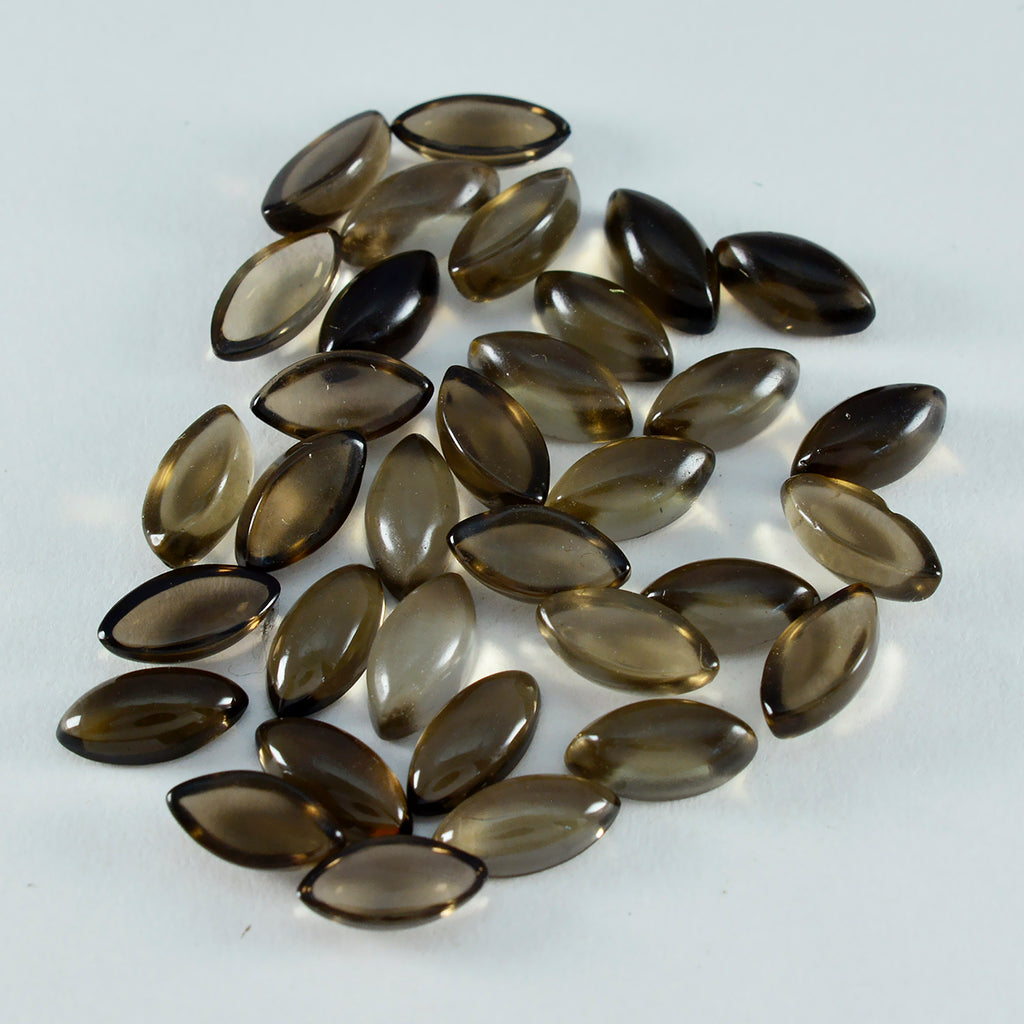 Smoky Quartz 1PC Small 6x12 MM Marquise  Cabochon Brown Sparkling semi Precious Semi Precious Gemstone