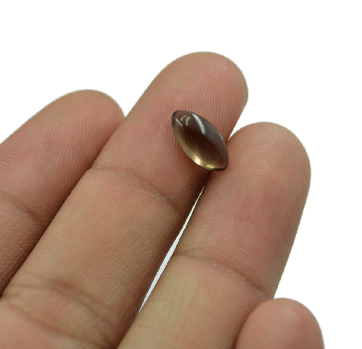 Smoky Quartz 1PC Medium 7x14 MM Marquise  Cabochon Brown Polished semi Precious Precious Gemstone