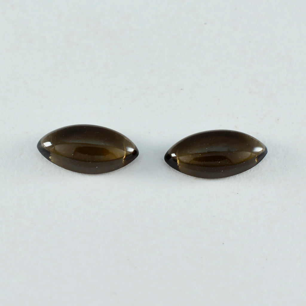 Smoky Quartz 1PC Large 8x16 MM Marquise  Cabochon Brown Splendid semi Precious Gems