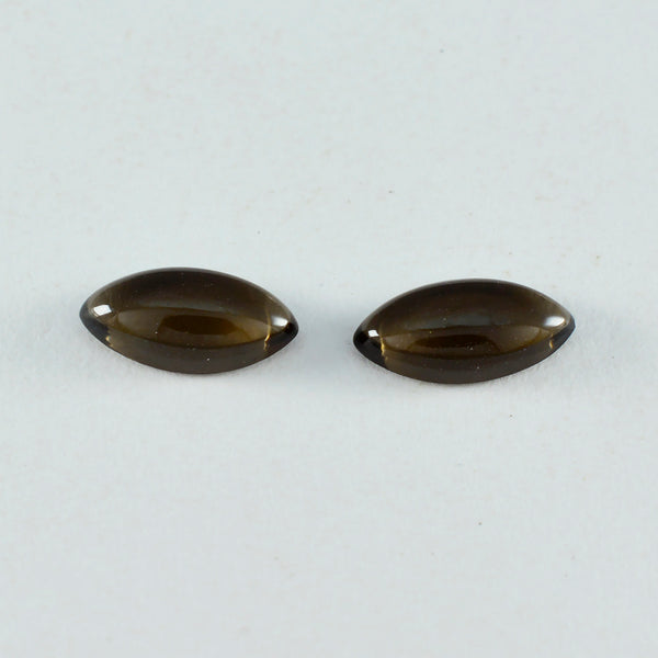 Smoky Quartz 1PC Large 8x16 MM Marquise  Cabochon Brown Splendid semi Precious Gems