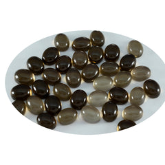Smoky Quartz 1PC Tiny 5x7 MM Oval Cabochon Brown Genuine semi Precious Loose Gemstones