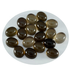 Smoky Quartz 1PC Small 7x9 MM Oval Cabochon Brown Fiery semi Precious Gems