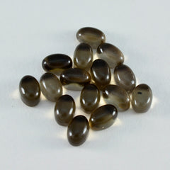 Smoky Quartz 1PC Small 7x9 MM Oval Cabochon Brown Fiery semi Precious Gems