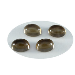 Smoky Quartz 1PC Medium 8x10 MM Oval Cabochon Brown Sparkling semi Precious Loose Gemstone