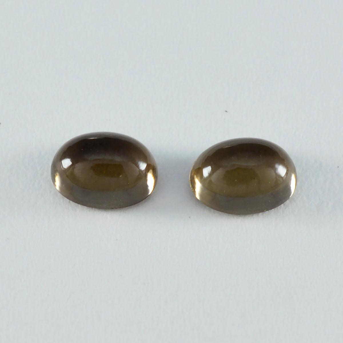 Smoky Quartz 1PC Medium 8x10 MM Oval Cabochon Brown Sparkling semi Precious Loose Gemstone