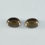 Smoky Quartz 1PC Medium 8x10 MM Oval Cabochon Brown Sparkling semi Precious Loose Gemstone