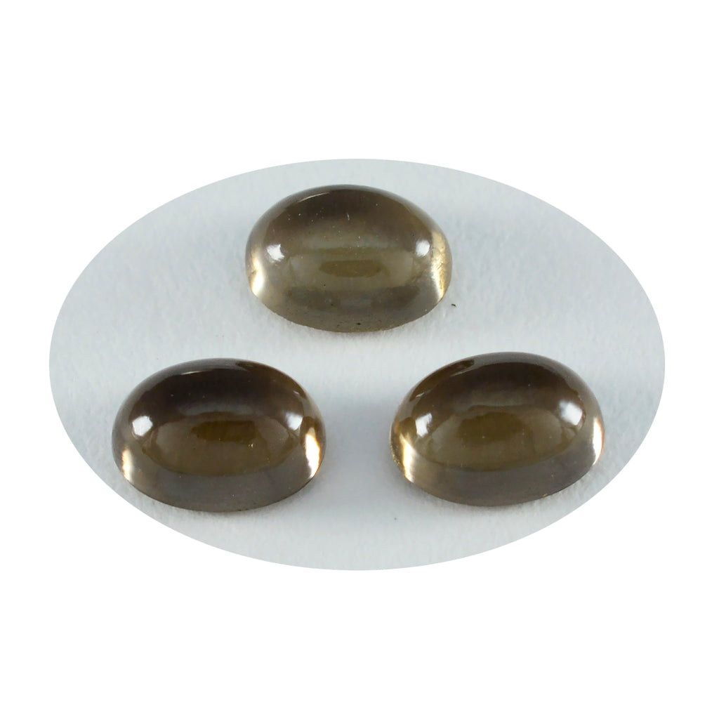 Smoky Quartz 1PC Large 9x11 MM Oval Cabochon Brown Polished semi Precious Loose Gemstones