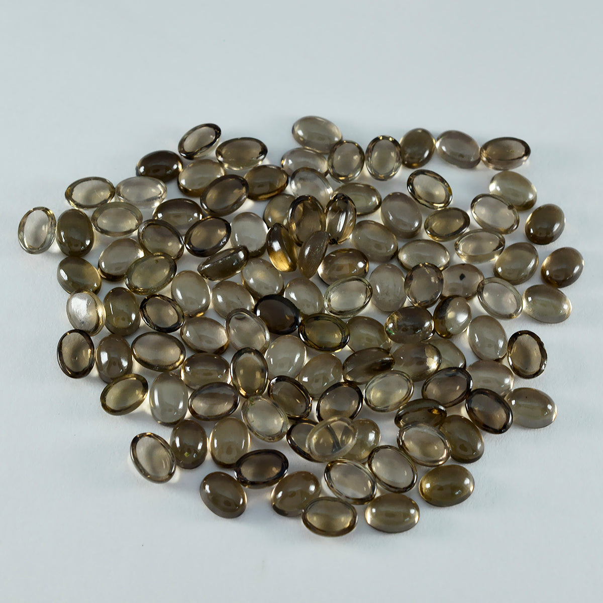 Smoky Quartz 10PC Tiny 3x5 MM Oval Cabochon Brown High Quality semi Precious Loose Gems