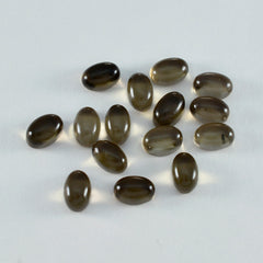 Rauchquarz 10PC Winziger 4x6 MM Oval Cabochon Braun Natürlicher Halbedelstein Lose Edelstein
