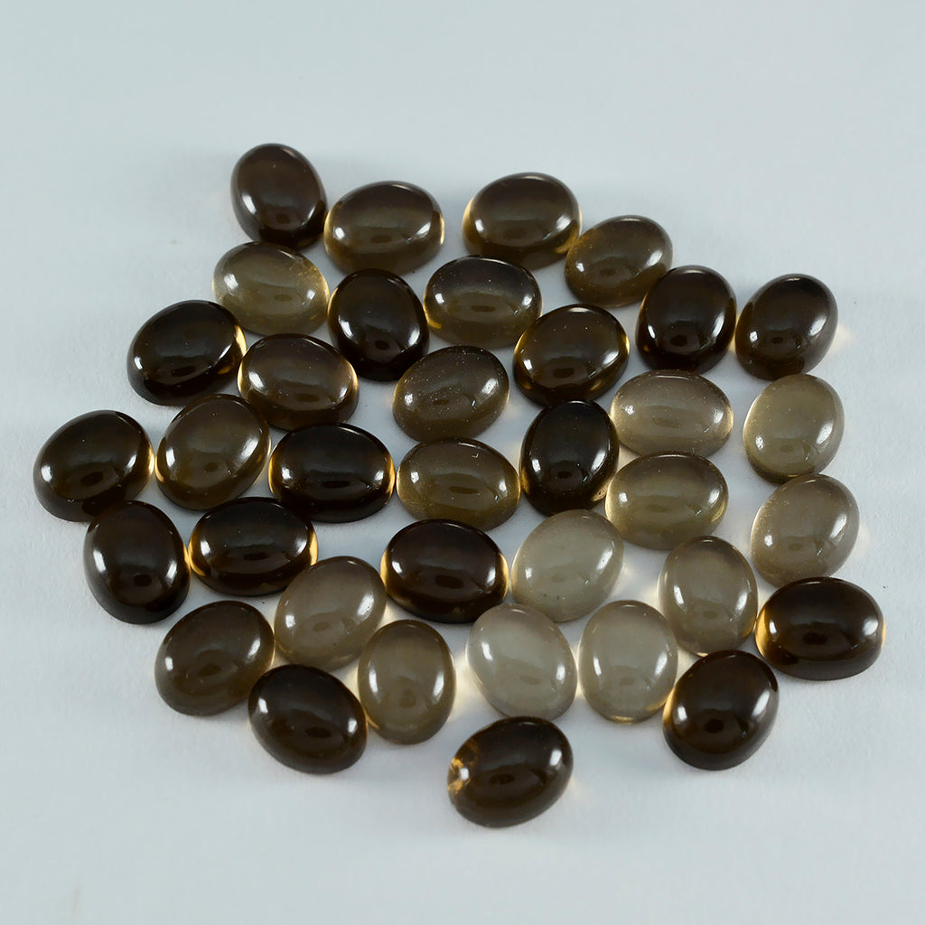 Smoky Quartz 1PC Tiny 5x7 MM Oval Cabochon Brown Genuine semi Precious Loose Gemstones