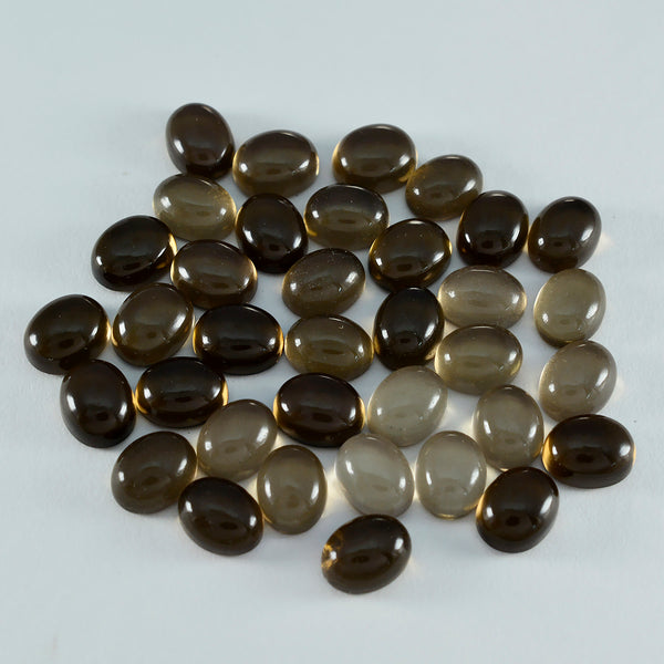 Smoky Quartz 1PC Tiny 5x7 MM Oval Cabochon Brown Genuine semi Precious Loose Gemstones