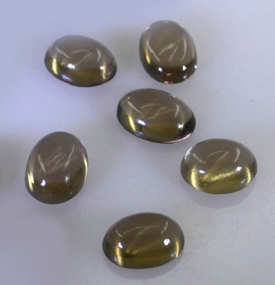 Smoky Quartz 1PC Tiny 5x7 MM Oval Cabochon Brown Genuine semi Precious Loose Gemstones Secundaire afbeelding