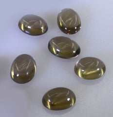 Smoky Quartz 1PC Tiny 5x7 MM Oval Cabochon Brown Genuine semi Precious Loose Gemstones