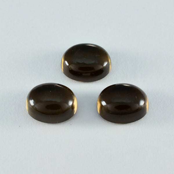 Smoky Quartz 1PC Small 7x9 MM Oval Cabochon Brown Fiery semi Precious Gems