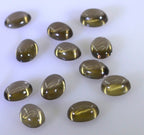 Smoky Quartz 1PC Small 7x9 MM Oval Cabochon Brown Fiery semi Precious Gems